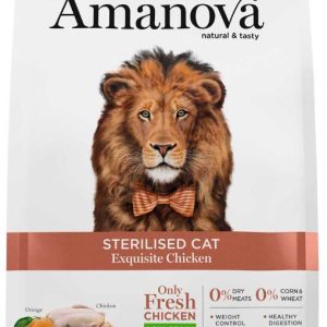 Alimento secco gatto Amanova adulto sterilizzato pollo [HE613669 HE613668]